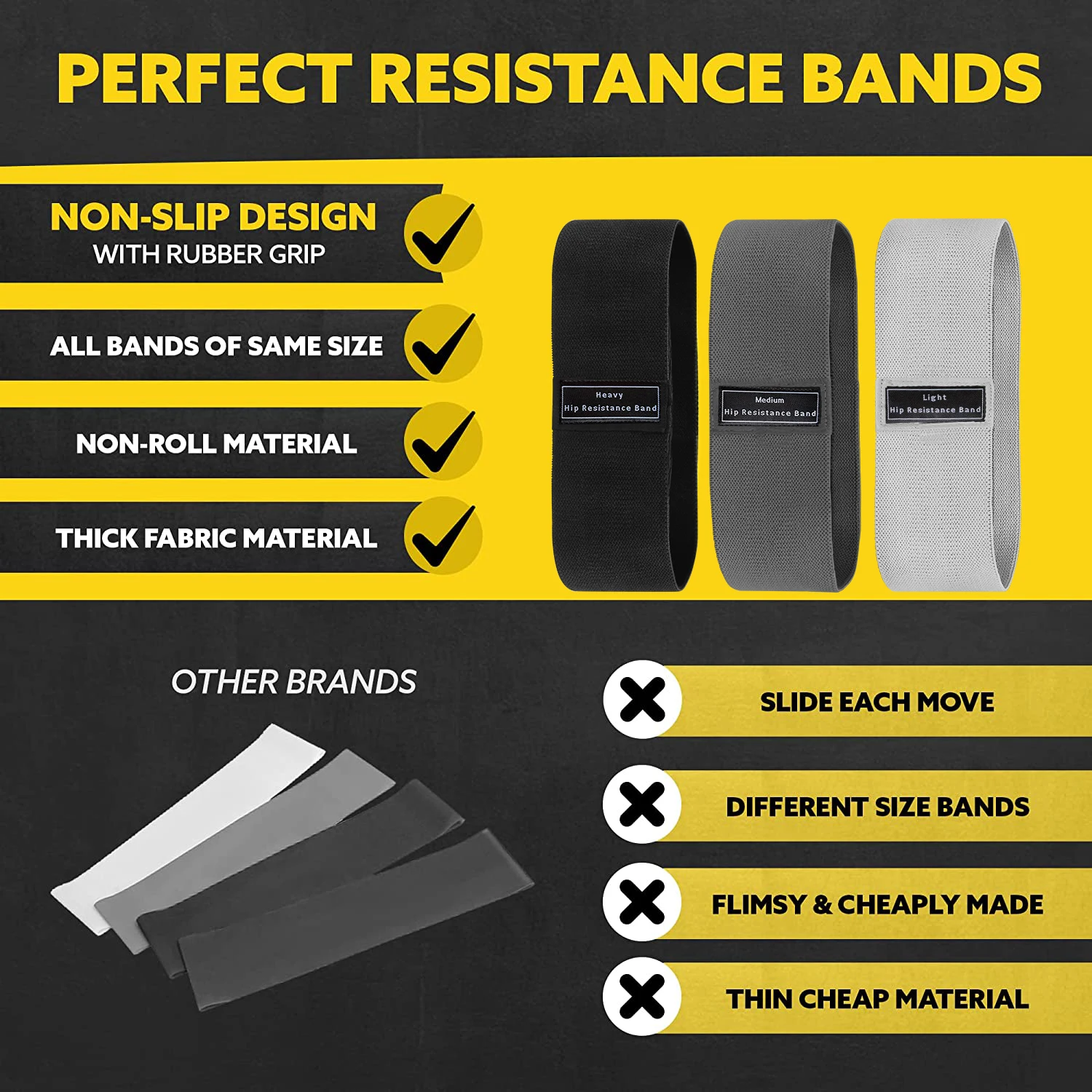 패브릭 저항 힙 부티 밴드 글루트 허벅지 탄성 운동 밴 - Yoga Fitness Resistance Band 리뷰 및 가격